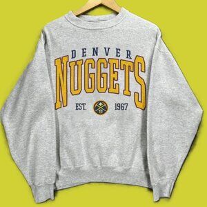 Denver Nuggets NBA Denver Nuggets Basketball sweatshirt shirt retro Loose fit